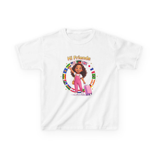 Kids 'Hi Friends' Travel Tee — Multicultural Passport Kids T-Shirt