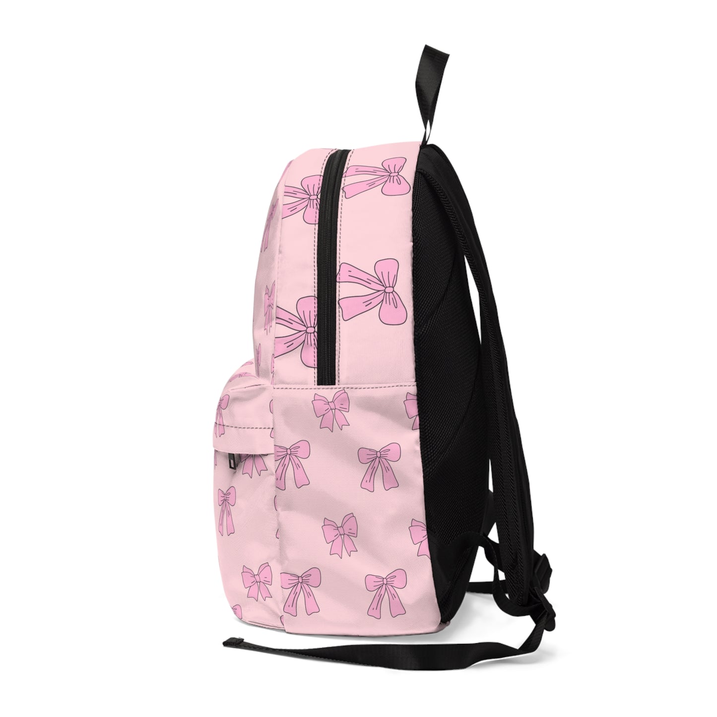 Pink Bow Pattern Backpack – Cute Pastel School & Travel Bag