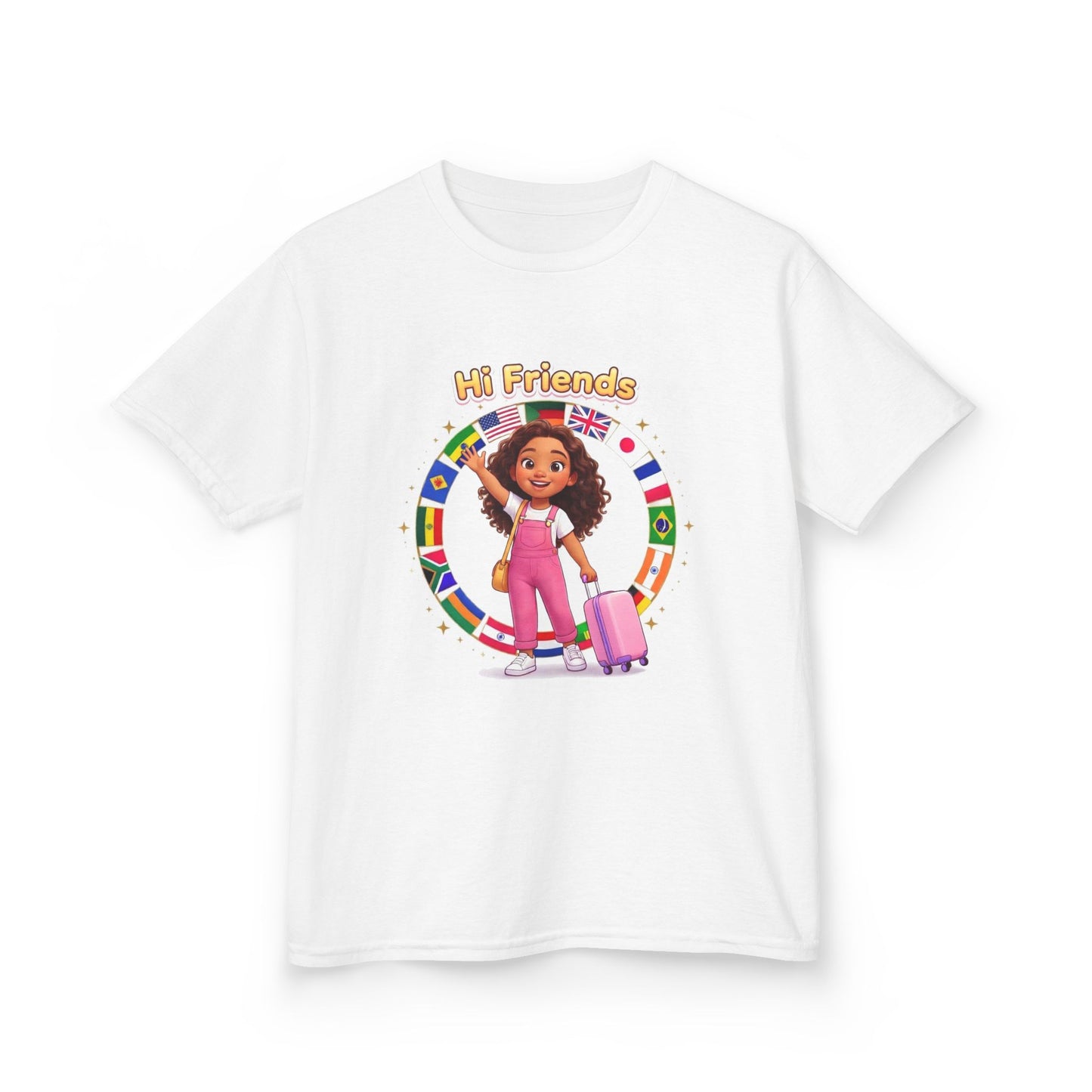 Kids 'Hi Friends' Travel Tee — Multicultural Passport Kids T-Shirt