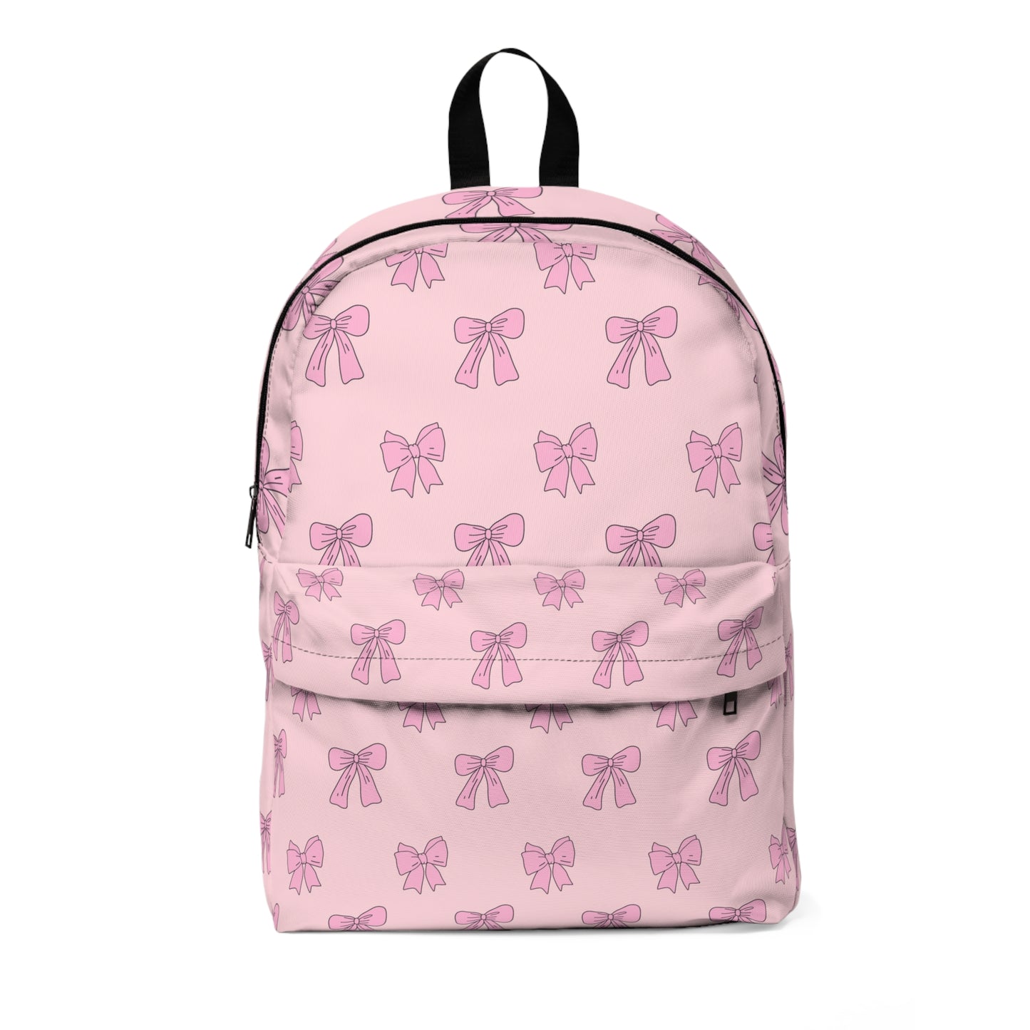 Pink Bow Pattern Backpack – Cute Pastel School & Travel Bag