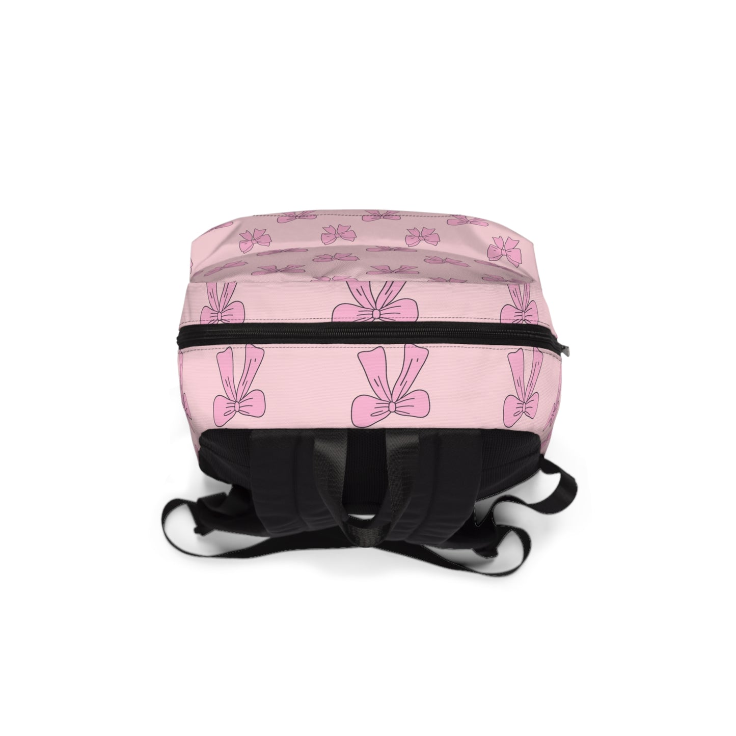 Pink Bow Pattern Backpack – Cute Pastel School & Travel Bag