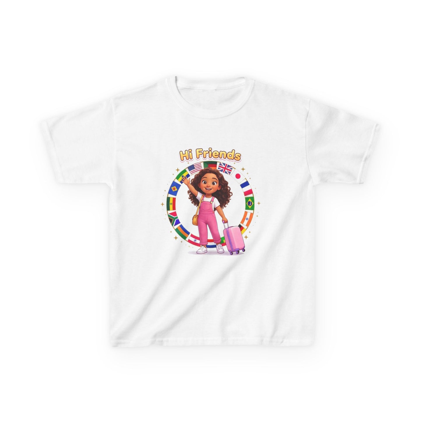 Kids 'Hi Friends' Travel Tee — Multicultural Passport Kids T-Shirt