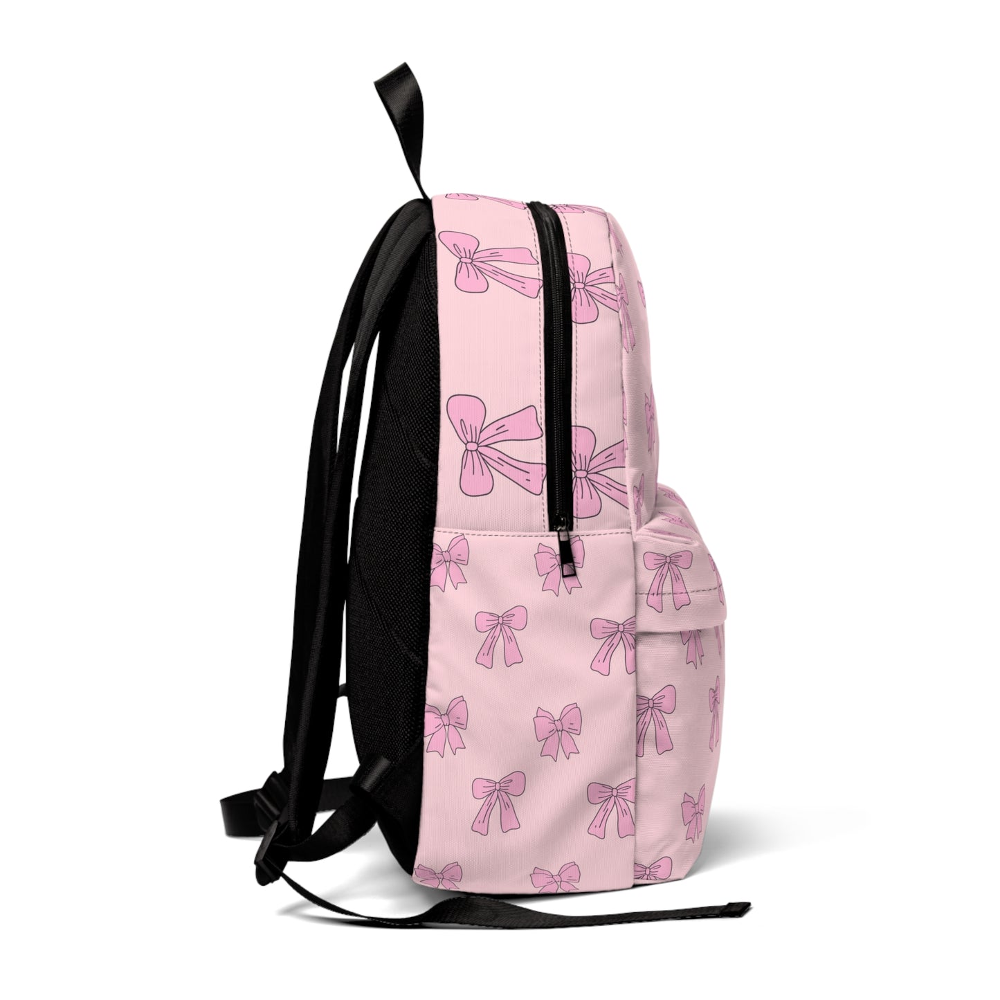 Pink Bow Pattern Backpack – Cute Pastel School & Travel Bag