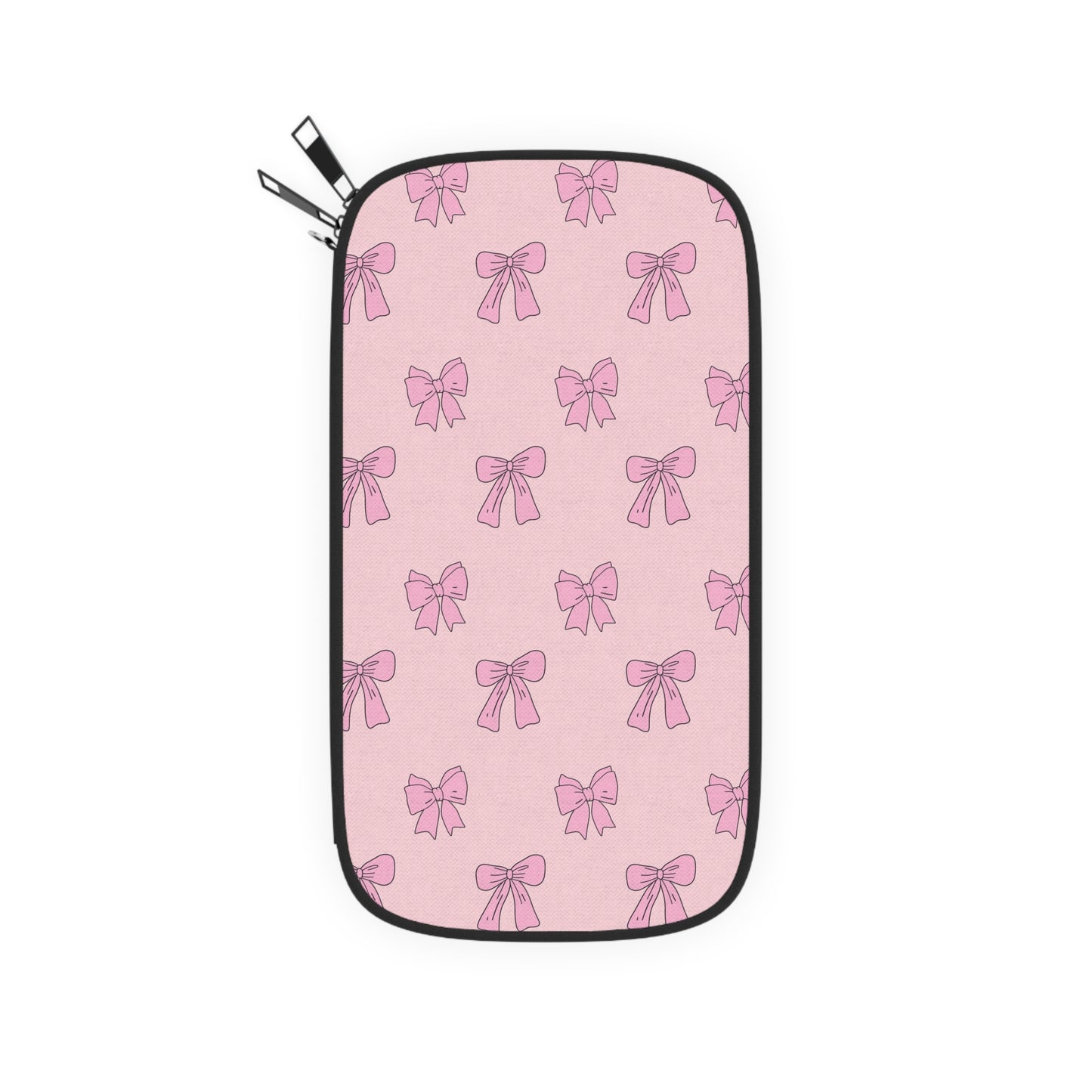 Pink Bow Passport Wallet — Cute Travel Organizer for Women & Girls